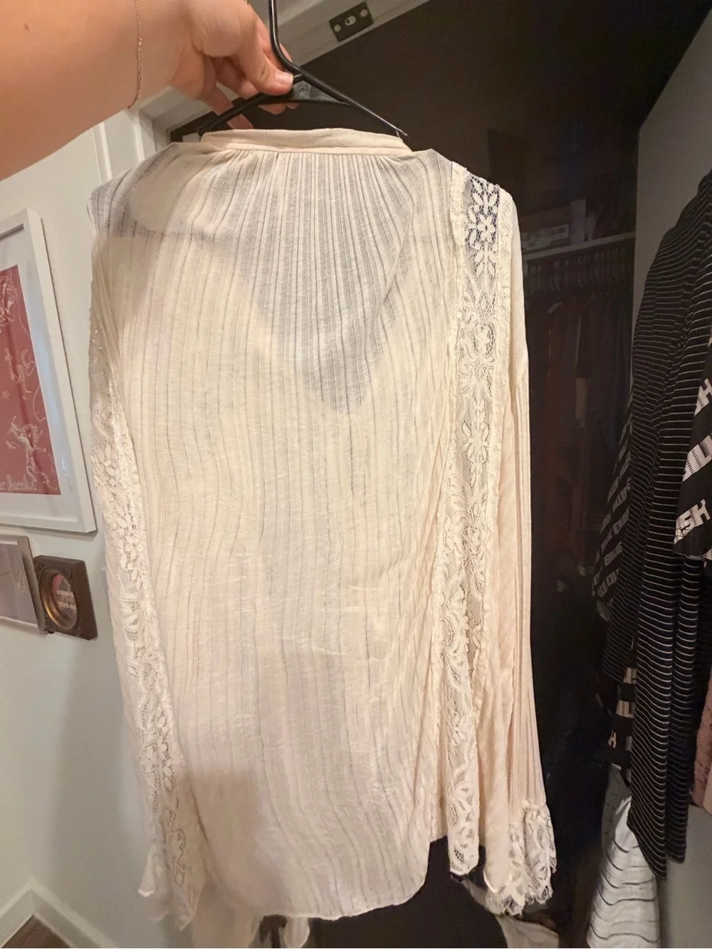 Free People sheer ivory